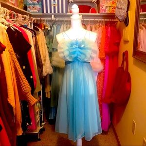 True Vintage 1950s Vanity Fair Blue Nightgown 32